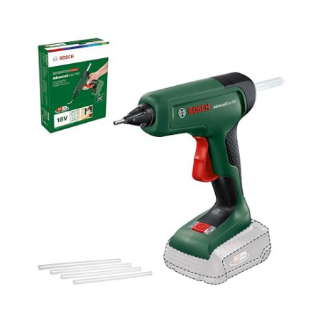 Bosch Pistolet à colle sans-fil AdvancedGlue 18V | Pistolet à colle polyvalent avec très bonnes performances de collage Advanced
