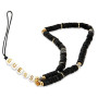 GUESS GUSTPEARK Heishi Beads Bracelet pour téléphone portable Noir Métal Agate