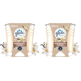 Glade Bougie Vegan Parfum Infusé Huiles Essentielles - Nouvelle Formule Sans Huile De Palme - Romantic Vanilla Blossom - 1 Bougi