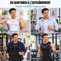 FANGCCC Lot de 2 Débardeurs de Compression Homme, Gilets Gainants Ioniques | Débardeur gainant homme, maintien ciblé du torse, e