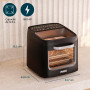 Princess Four Friteuse sans Huile, 12,6 L, 1800 W, pour Repas en Famille | Tournebroche, 3 grilles, Fonction déshydratation, Bac