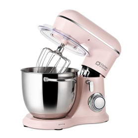 Robot Pâtissier 1300W avec Bol Inox 5L, 10 Vitesses + Pulse, Robot de Cuisine Multifonction avec Fouet, Batteur et Crochet Pétri