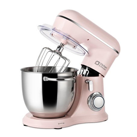 Robot Pâtissier 1300W avec Bol Inox 5L, 10 Vitesses + Pulse, Robot de Cuisine Multifonction avec Fouet, Batteur et Crochet Pétri
