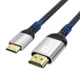 Kryoza Câble Mini HDMI vers HDMI 2M,4K@60Hz Câble Mini HDMI | Câble HDMI vers Mini HDMI Supporte UHD 3D HDR ARC,avec Raspberry P