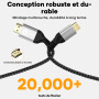 Kryoza Câble Mini HDMI vers HDMI 2M,4K@60Hz Câble Mini HDMI | Câble HDMI vers Mini HDMI Supporte UHD 3D HDR ARC,avec Raspberry P