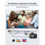 JSAUX Câble Mini HDMI vers HDMI 1.8M, [Mini HDMI] Câble HDMI 2.0 haute vitesse 4K@60 Hz, compatible avec caméra, caméscope, tabl