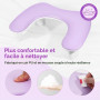 LIONVISON Repose Main Ongles Type U PU Cuir Violet Antidérapant | Coussin Repose Main En PU Cuir Avec Rembourrage Confortable - 