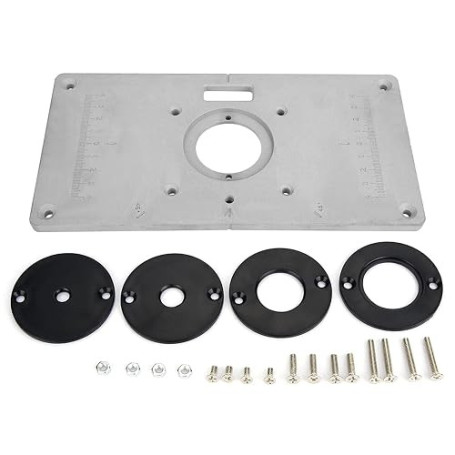 Plaque d'insertion de Table 235mm x 120mm x 8mm aluminium travail du bois bricolage routeur Table plaque d'insertion et anneau p