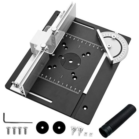 Table DéFonceuse Plaque Aluminium, Table Fraisage Insert Avec Support De Torsion Coudé, DéFonceuse Plaque, Defonceuse A Bois Acc