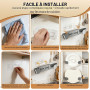 4 Pièces Range Couvercle,Support Couvercle Casserole, Organizer Coperchi Pentole, Aucun Perçage Nécessaire, Réglable En Hauteur 