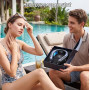 Ventilateur de Cou Portable Climatiseur Mobile, Ventilateur Cou avec 2 Plaques de Refroidissement Glacées, Ventilateurs Silencie