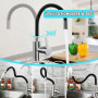 Flexible Robinet Cuisine Rotative à 360°avec Bec Flexible | Mitigeur Cuisine en Acier Inoxydable, Robinet Evier de Cuisine Poign