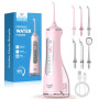 JTF Jet Dentaire Hydropulseur Oral - 300 ML Sans Fil Irrigateur, 3+1 Modes, Étanche IPX7 Water Flosser, Idéal pour Orthodontie, 