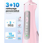 JTF Jet Dentaire Hydropulseur Oral - 300 ML Sans Fil Irrigateur, 3+1 Modes, Étanche IPX7 Water Flosser, Idéal pour Orthodontie, 