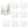 Photophore Bougeoirs Verre Vase Cylindrique: Hewory Set de 24 Porte Bougie pour Centre de Table Noel Mariage, Supports pour Boug
