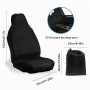 TSHAOUN 2 x Housse Siege Voiture Avant Protection，Nylon Couverture siège conducteur Voiture Universelle étanche, Couvre Siege Au