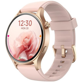 Montre Connectée Femme Homme avec Appel Bluetooth- 1,32" Smartwatch AMOLED pour Android iOS, Montre de Sport Podometre avec 110+