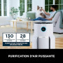 Shark NeverChange Purificateur d'air MAX intérieur, jusqu'à 5 ans, Blanc | Filtre HEPA 5 ans, couvre 130m², capture 99,97 % alle