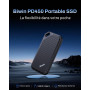 Biwin Disque SSD Externe PD450 1 to - Jusqu'à 430 Mo/s, USB 3.2 Gen 1 Type-C, Disque SSD Portable - Compatible Mac/PC/Android/iP
