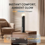 Ventilateur colonne, mini-ventilateur de bureau sans pales | Ventilateur de bureau portable alimenté par USB avec éclairage tami
