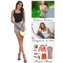 BQTQ Lot de 5 Débardeur Femme Col Carré Extensible Tank Tops sans Manches | Débardeur Femmes Décontractés Été Tank Top, Ajustée 