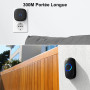 SECRUI Sonnette sans Fil Exterieur Etanche, Doorbell avec 1 Récepteur + 1 Émetteur À Pile, 58 Mélodies Carillon, 5 Niveaux Volum