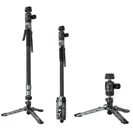 SMALLRIG x Potato Jet TRIBEX Pro 67" Monopode en Fibre de Carbone - 6285 | Déploiement hydraulique X-Clutch en une seule touche,