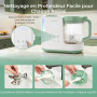 Momcozy AutoMeal Robot Cuiseur Bébé – Préparateur de Repas 450 ml sans BPA | Mixeur à 6 Lames, Auto-Nettoyage, Texture en 3 Étap