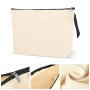 4 Pièces Trousse de Toilette Femme Pochette Tissu Zippée DIY Vierge Toile Trousse de Rangement Trousse Toilette DIY Trousse Infi