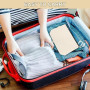 4 Pièces Trousse de Toilette Femme Pochette Tissu Zippée DIY Vierge Toile Trousse de Rangement Trousse Toilette DIY Trousse Infi