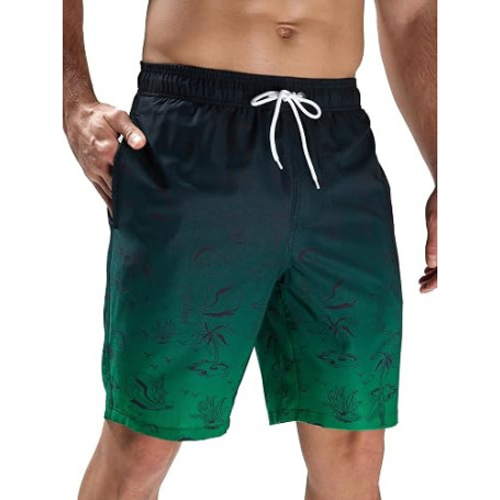 Arcweg Short de Bain Homme - Séchage Rapide - Longueur Longue avec Poches Multiples - Idéal pour Surf, Plage et Piscine - Short