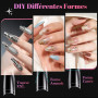MELLIEX 500 Pièces Faux Ongle Capsule, Français Demi Capsules Ongles (Transparent)