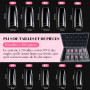 MELLIEX 500 Pièces Faux Ongle Capsule, Français Demi Capsules Ongles (Transparent)