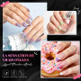 MELLIEX 500 Pièces Faux Ongle Capsule, Français Demi Capsules Ongles (Transparent)