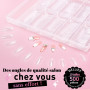MELLIEX 500 Pièces Faux Ongle Capsule, Français Demi Capsules Ongles (Transparent)