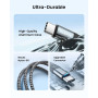 ZKAPOR Câble USB C 2M/Lot de 2, Câble USB C Charge Rapide Chargeur Type C | 3A Câble USB A vers USB C Nylon Cable USB Type C Cha