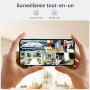 4K Camera Surveillance WiFi Exterieure sans Fil,4 Cam-Kit avec Home Station/Double Objectif/Camera Solaire,360° PTZ Sécurité à D