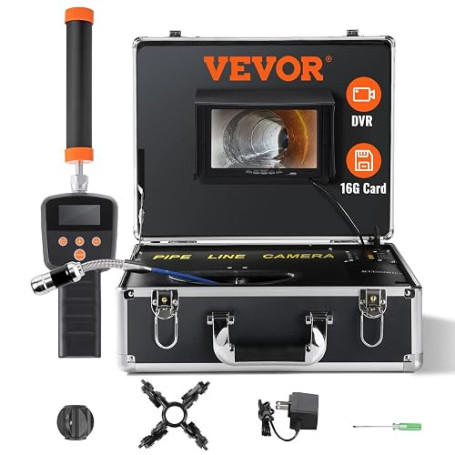 VEVOR Caméra Inspection Canalisation avec Câble 40 m Localisateur Écran 7" | Pour Conduit Égout Maison Plomberie Tuyaux Vidange,