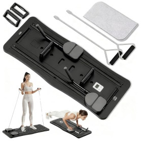 Roadtime Planche de Pilates 2025 améliorée pliable et compact pour genouillères et entraînement abdominal multifonction avec reb