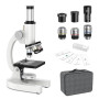 HUTACT Microscope pour Enfants Adultes débutants: Microscope de biologie 40-2000X avec kit de Lames et étui de Rangement - pour