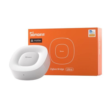 SONOFF Zigbee Bridge Ultra, Matter Gateway, Zigbee Hub Intelligent, Capacité de l'appareil 256, Assistance OTA, Portée de 200 m,