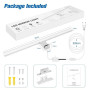 NIORSUN Lampe Miroir Salle de Bain LED 15W 60cm Double Température de Couleur 4000K 6000K, 1500LM Indice D'étanchéité IP44 Appli