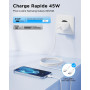 Chargeur USB C 45W, 2-Pack Prise USBC Chargeur Rapide et 2M Câbles pour Galaxy S26 S25 Ultra S24 S23 S22 S21 A57 A56 A55 A54 A37