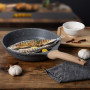 ZUOFENG Poêle à Frire Antiadhésive 20CM + 24CM + 28CM, Casseroles en Pierre, Revêtement de Granit, Poêle à Omelette Casseroles à