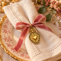 Mini Ex-Voto Cœur en Laiton Doré – Décoration Artisanale Vintage à Suspendre, Petit Cœur Ornemental au Style Baroque et Bohème, 