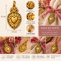 Mini Ex-Voto Cœur en Laiton Doré – Décoration Artisanale Vintage à Suspendre, Petit Cœur Ornemental au Style Baroque et Bohème, 