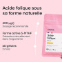 Acide Folique 400 µg - Vitamine B9, 60 Gélules - 2 Mois | Forme Active 5-MTHF - 200% des VNR - Vegan - Fabriqué en France - Esse