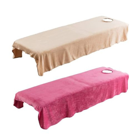 perfk 2PCS Salon De Beauté Drap De Lit Nappe De Lit De Massage Doux pour La Peau Respirant Salon Couverture De Lit pour Salons D