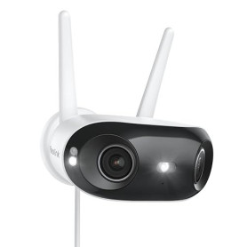 Reolink 4K Caméra Surveillance WiFi Extérieure avec Panorama de 180° | Wi-FI 6 Bi-Bande 2,4/5 GHz, Détection de Personne/Véhicul