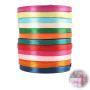 12 Rubans Satin 10 mm, Rubans Colorés pour Emballage Cadeau, Décorations Mariage, Bouquets, Noeuds et Projets DIY - Polyester de